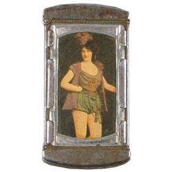 Celluloid Match Safe with Saloon Girls