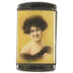 Advertising Celluloid Match Safe