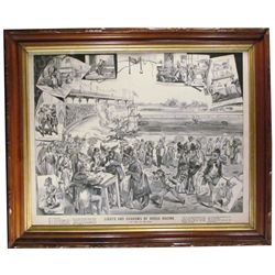 Lights and Shadows of Horse Racing Print