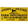 Image 1 : John Deere Embossed Tin Sign