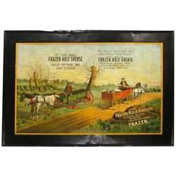 Frazer Axle Grease Self Framed Tin Sign