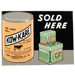 Kow-Kare Enamel over Steel Flange Sign