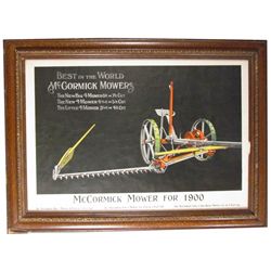McCormick Mower for 1900 Paper Sign