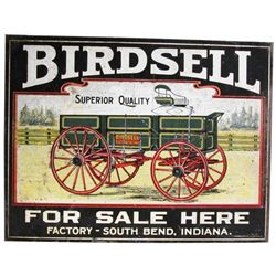 Birdsell Wagons Tin Flange Sign