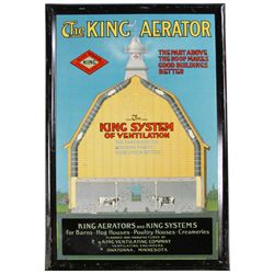 The King Aerator Self Framed Tin Sign