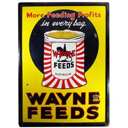Wayne Feeds Self Framed Porcelain Sign