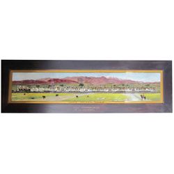 Rock Island Railroad Reverse Glass Sign