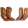 Image 1 : Two Pair of 1950's Multi-Colored Cowboy Boots