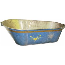 Early Tin Baby Size Bathtub
