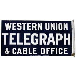 Western Union Telegraph Cable Office Porc. Sign