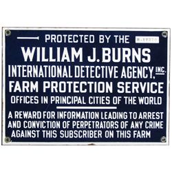 Burns Detective Agency Porcelain Sign