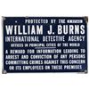 Image 1 : William J. Burns Int'l Detective Agency Porcelain Sign