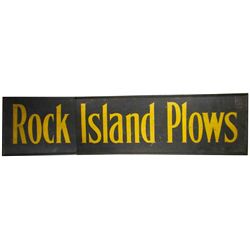 Rock Island Plows Outdoor Wood Sand Sign