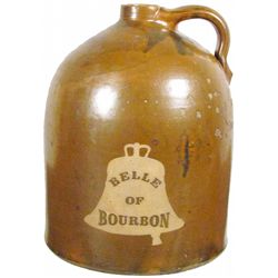 Belle of Bourbon Advertising 3 Gal Stoneware Jug