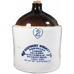 Kentucky Whiskey Co. Crock Jug, Detroit
