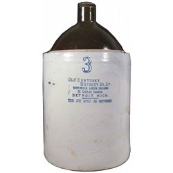 Old Kentucky Whiskey Co. Ltd. Crock Jug, Detroit