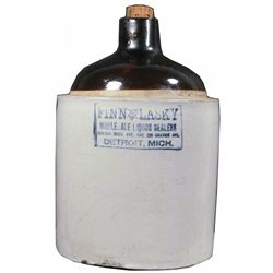 Finn and Lasky Whiskey Crock Jug, Detroit