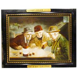 S. Grabfelder & Co. Distillers Self Framed Tin Sign