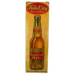 Falls City Special Bru Beer Embossed Tin Sign