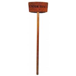 Union Town Bonded Whiskey Advertising Mallet