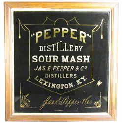 Jas. Pepper & Co. Reverse Glass Sign