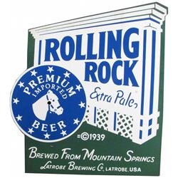 Rolling Rock Porcelain Clock