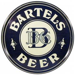 Bartles Beer Convex Self Framed Tin Sign