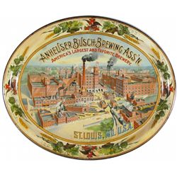 Anheuser-Busch Brewing Co. Tin Serving Tray