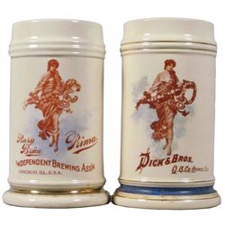 Two Ceramic Beer Mugs