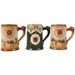 Three Leisy Brewing Company Beer Mugs