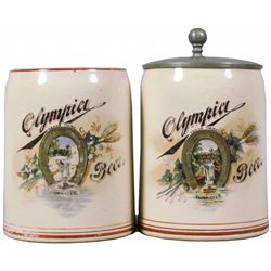 Two Olympia Beer Mugs