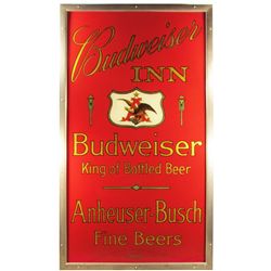 Budweiser  Inn Reverse Glass Sign