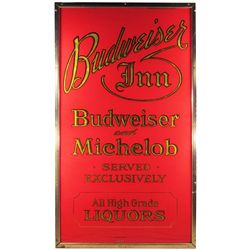 Budweiser Inn Reverse Glass Sign