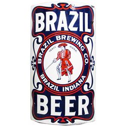 Brazil Beer Porcelain Curved Corner Sign
