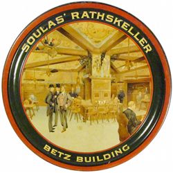 Soulas' Rathskeller Beer Tin Serving Tray