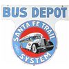 Image 1 : Bus Depot Santa Fe Trail System Porcelain Sign
