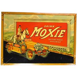 Moxie Self Framed Tin Over Cardboard Sign