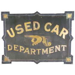 Used Car Department Outdoor Tin Sand Sign
