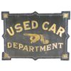 Image 1 : Used Car Department Outdoor Tin Sand Sign
