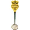 Image 1 : Cast Iron No Parking Sign on Pedestal