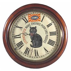 Sternol Oil Clock with Cat