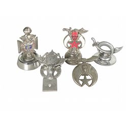 Lot of 5 Fraternal Motif Automobile Mascots