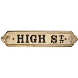 Cast Iron "High" Street Sign