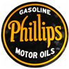 Image 1 : Phillips Gasoline, Motor Oil 2 Sided Porcelain Sign
