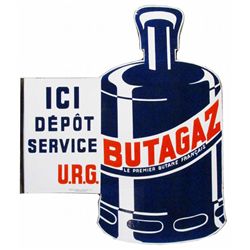 Butagaz Heavy Porcelain Flange Sign