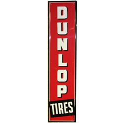 Dunlop Tires Embossed Self Framed Tin Sign