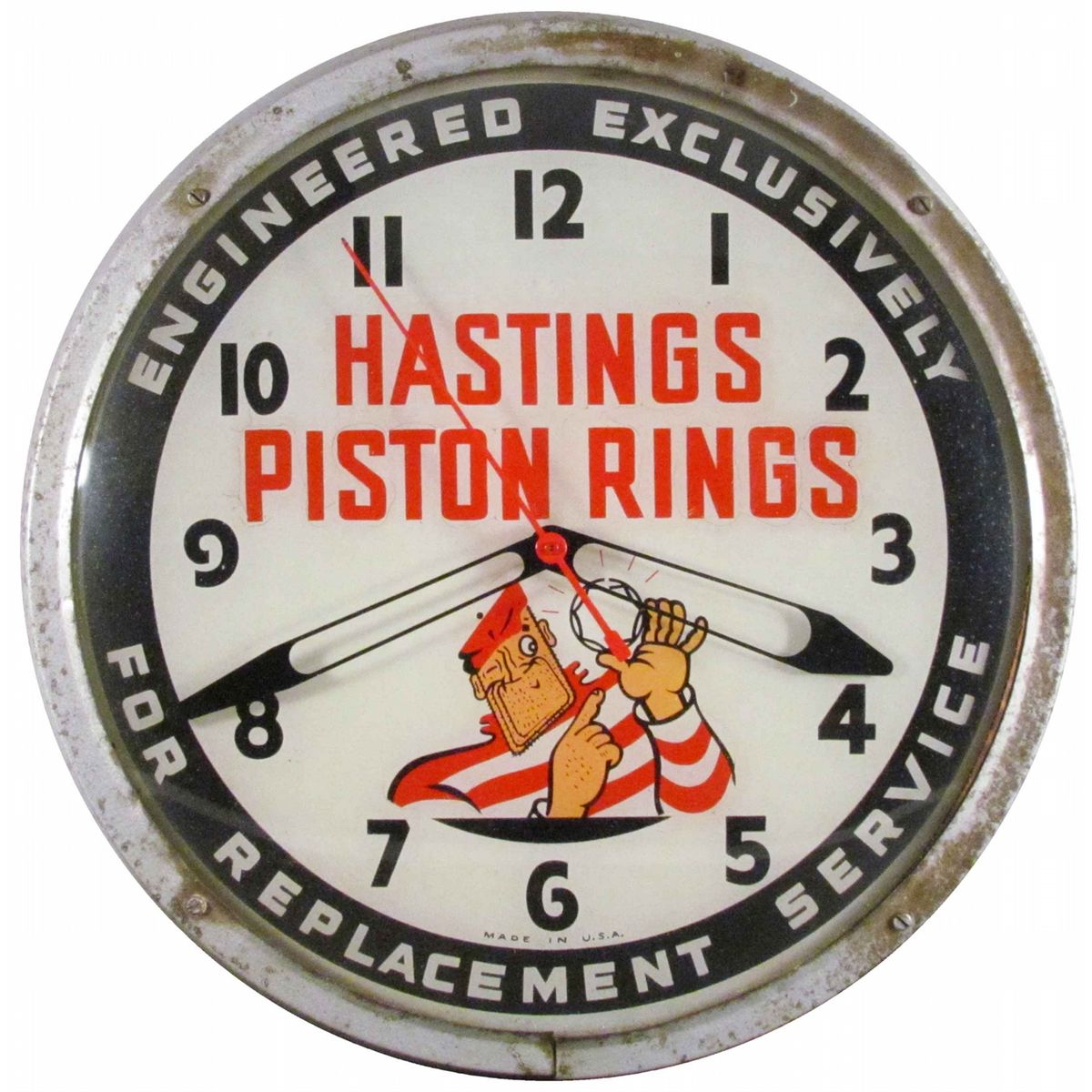 Hastings Piston Rings Clock