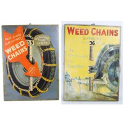 Two Rare Weed Chains Gas Price Tin Signs