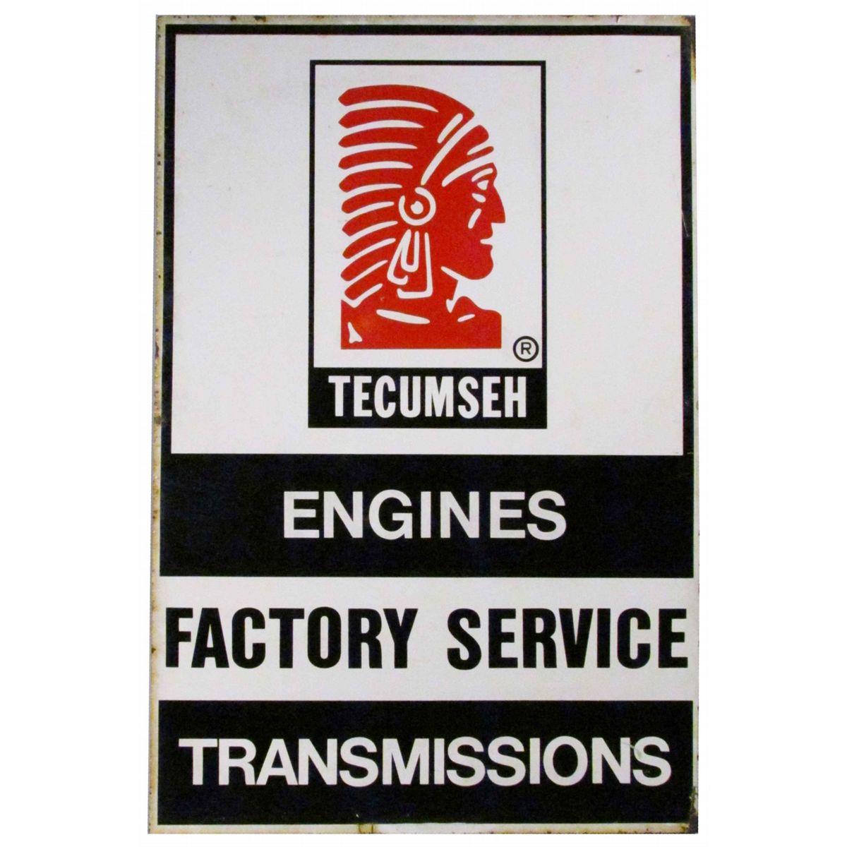 Tecumseh Engines Factory Service Steel Sign
