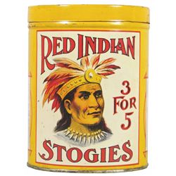 Red Indian Stogies Cigar Tin for 50 Cigars